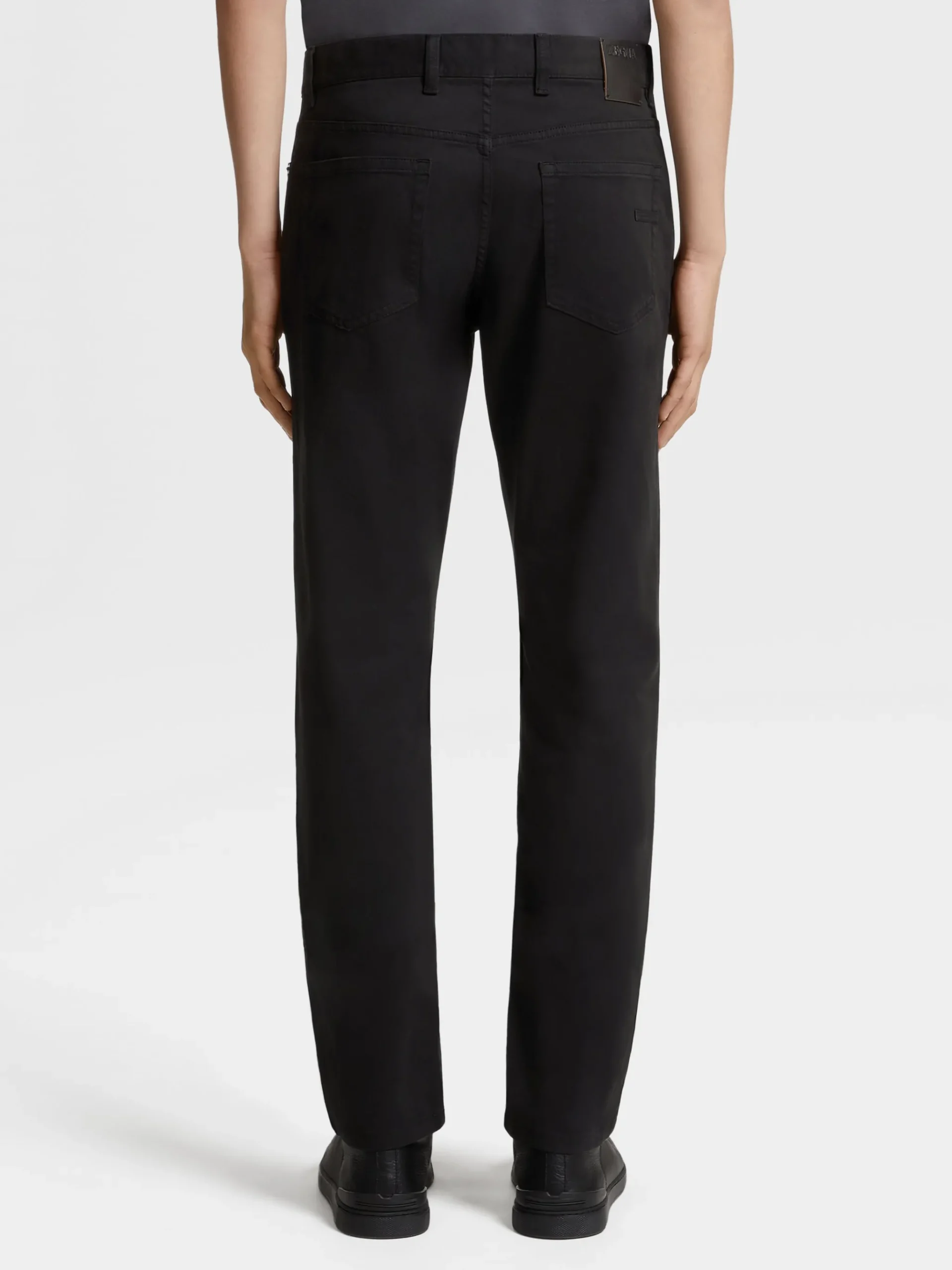 Black Stretch Cotton Roccia Jeans