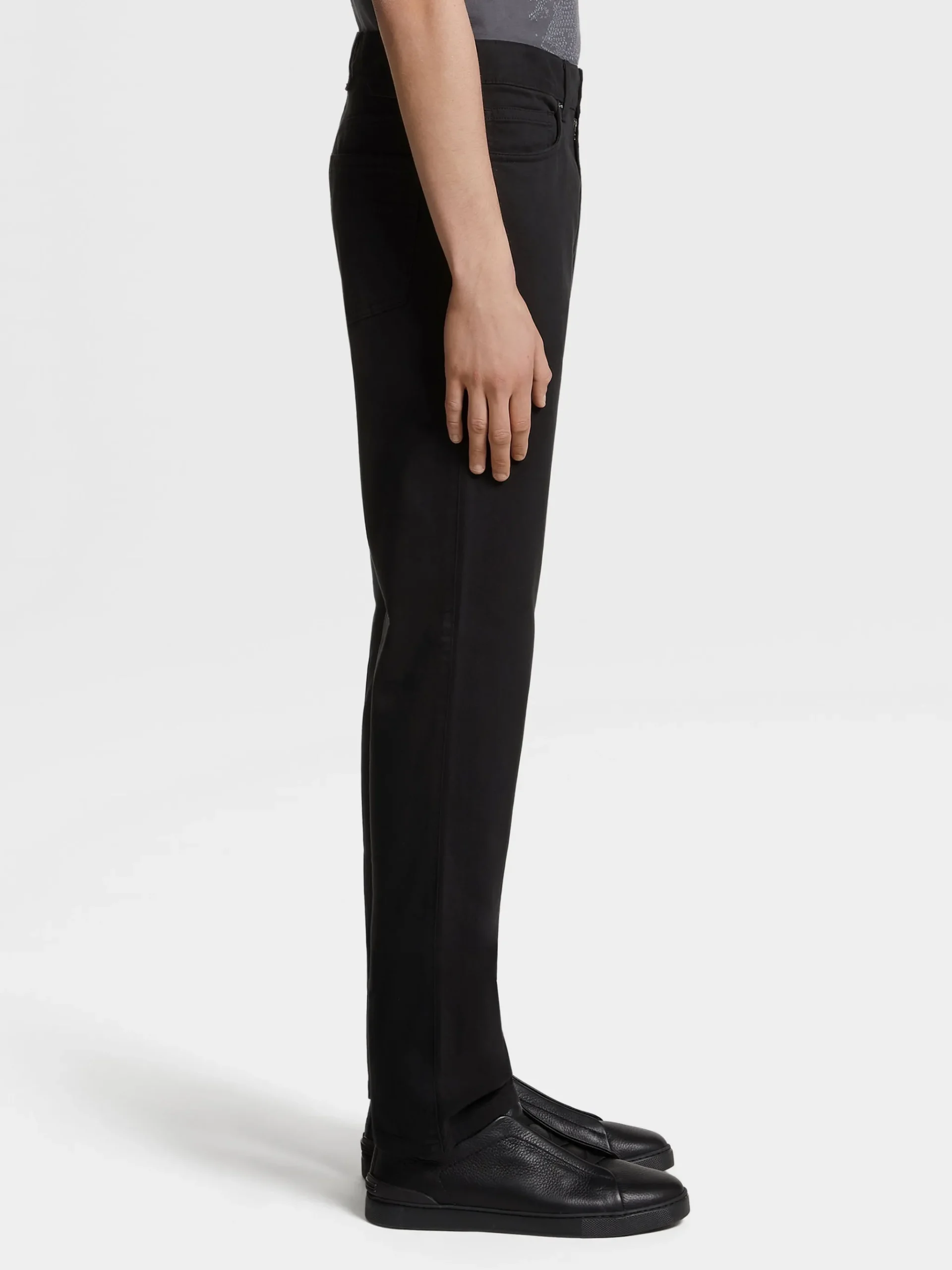 Black Stretch Cotton Roccia Jeans