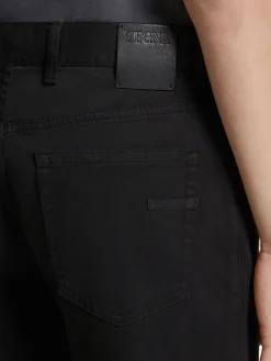 Black Stretch Cotton Roccia Jeans