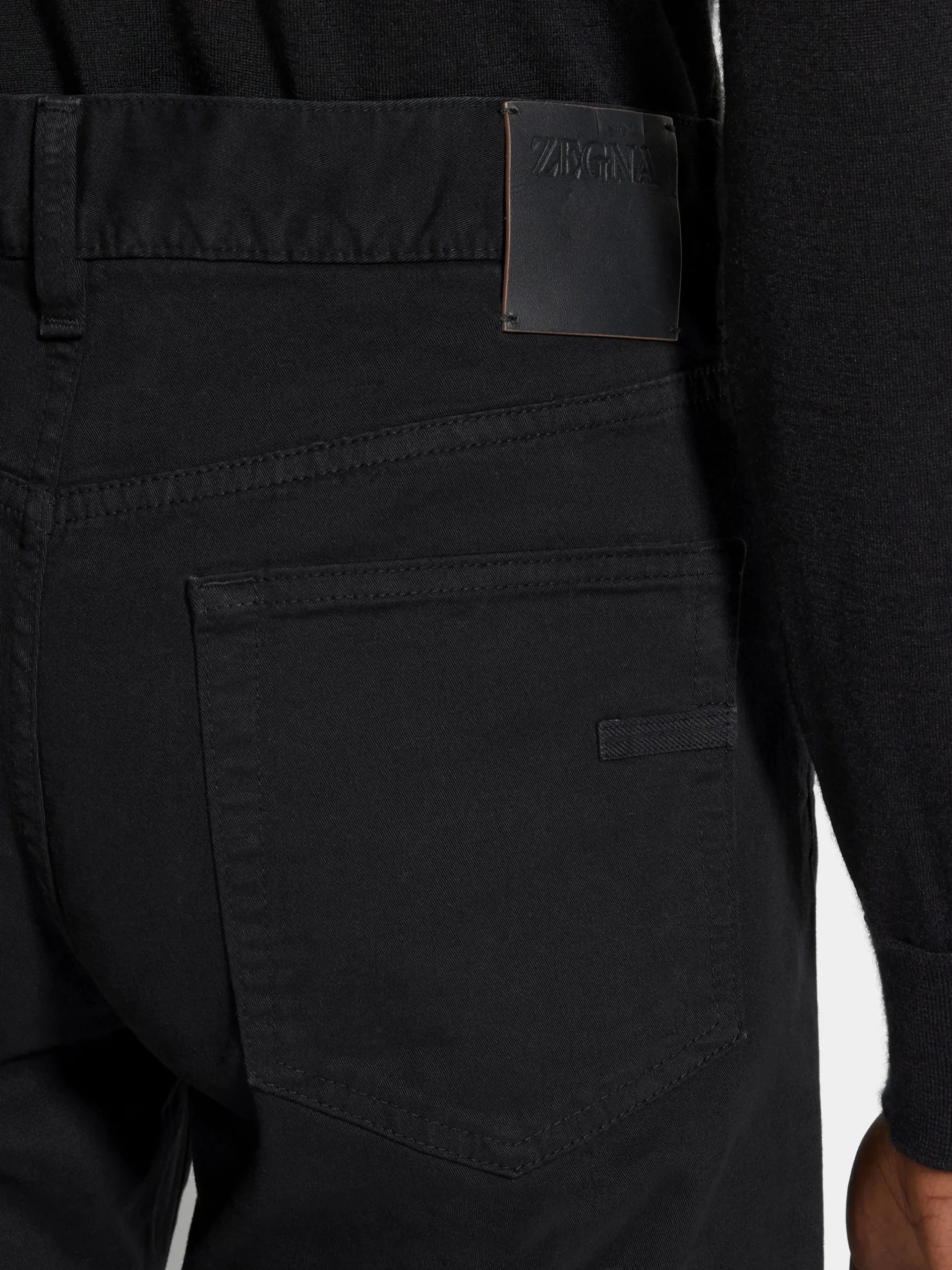 Black Stretch Cotton Roccia Jeans
