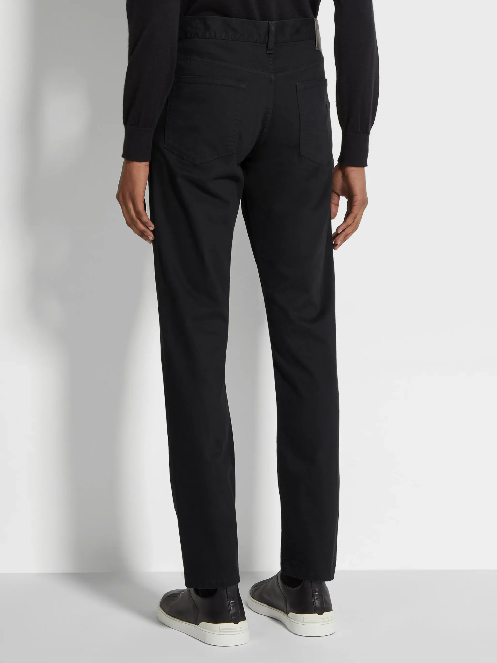 Black Stretch Cotton Roccia Jeans