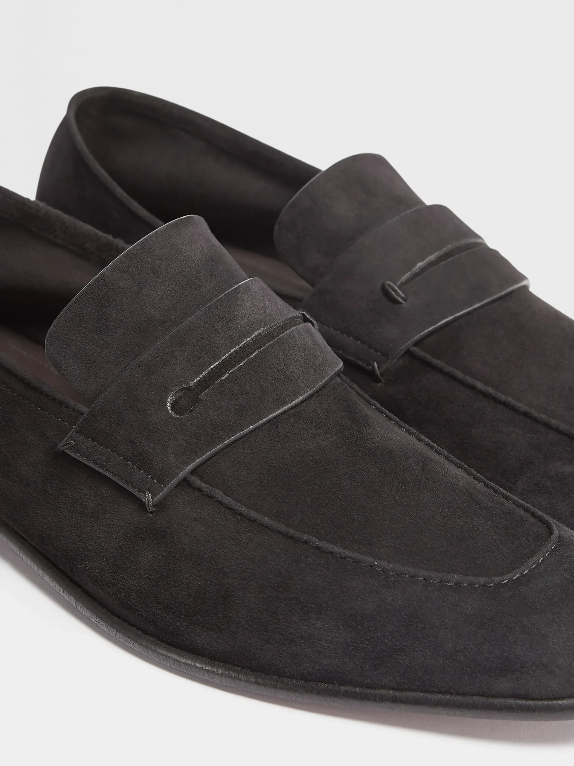 Black Suede L'Asola Loafers