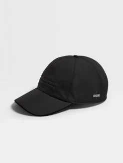 Black Technical Fabric Baseball Cap