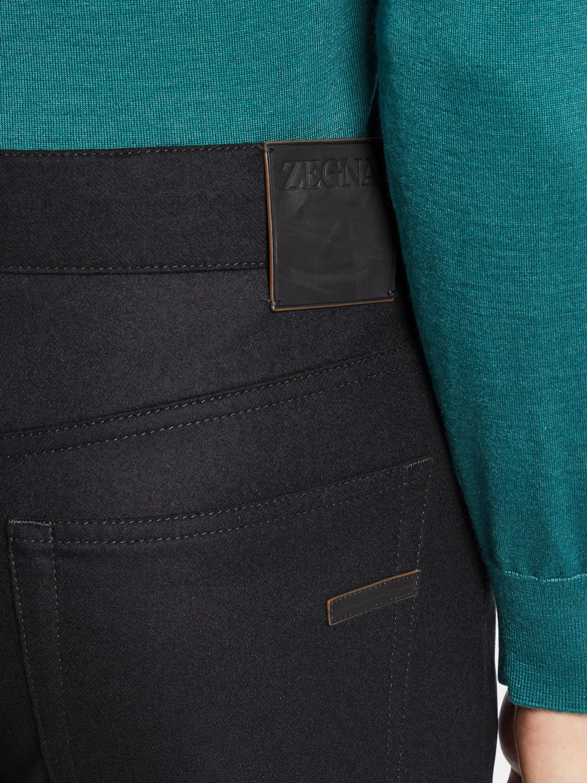 Black Wool and Cashmere Roccia Pants