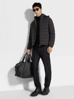 Black Wool and Cashmere Roccia Pants