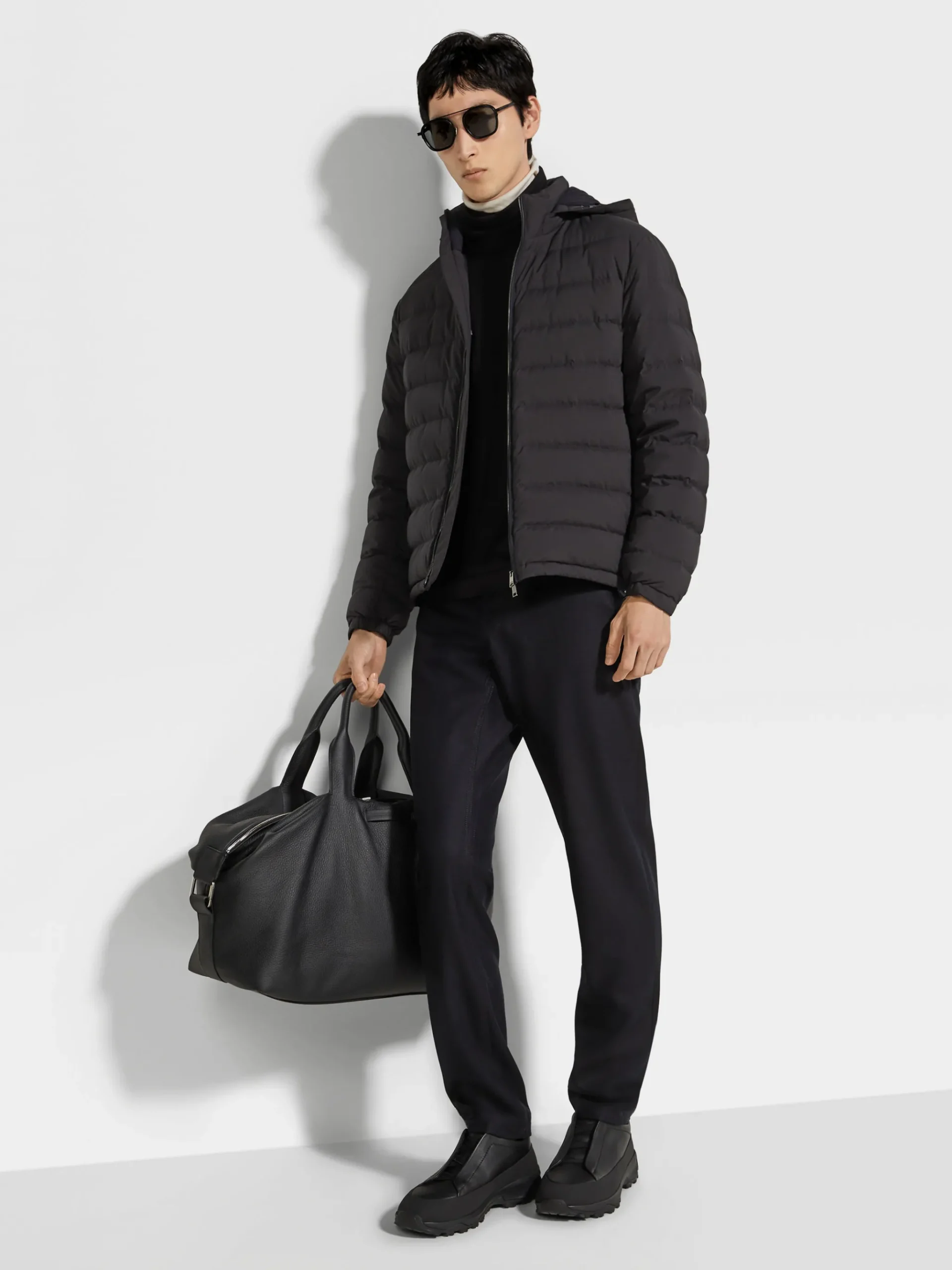 Black Wool and Cashmere Roccia Pants