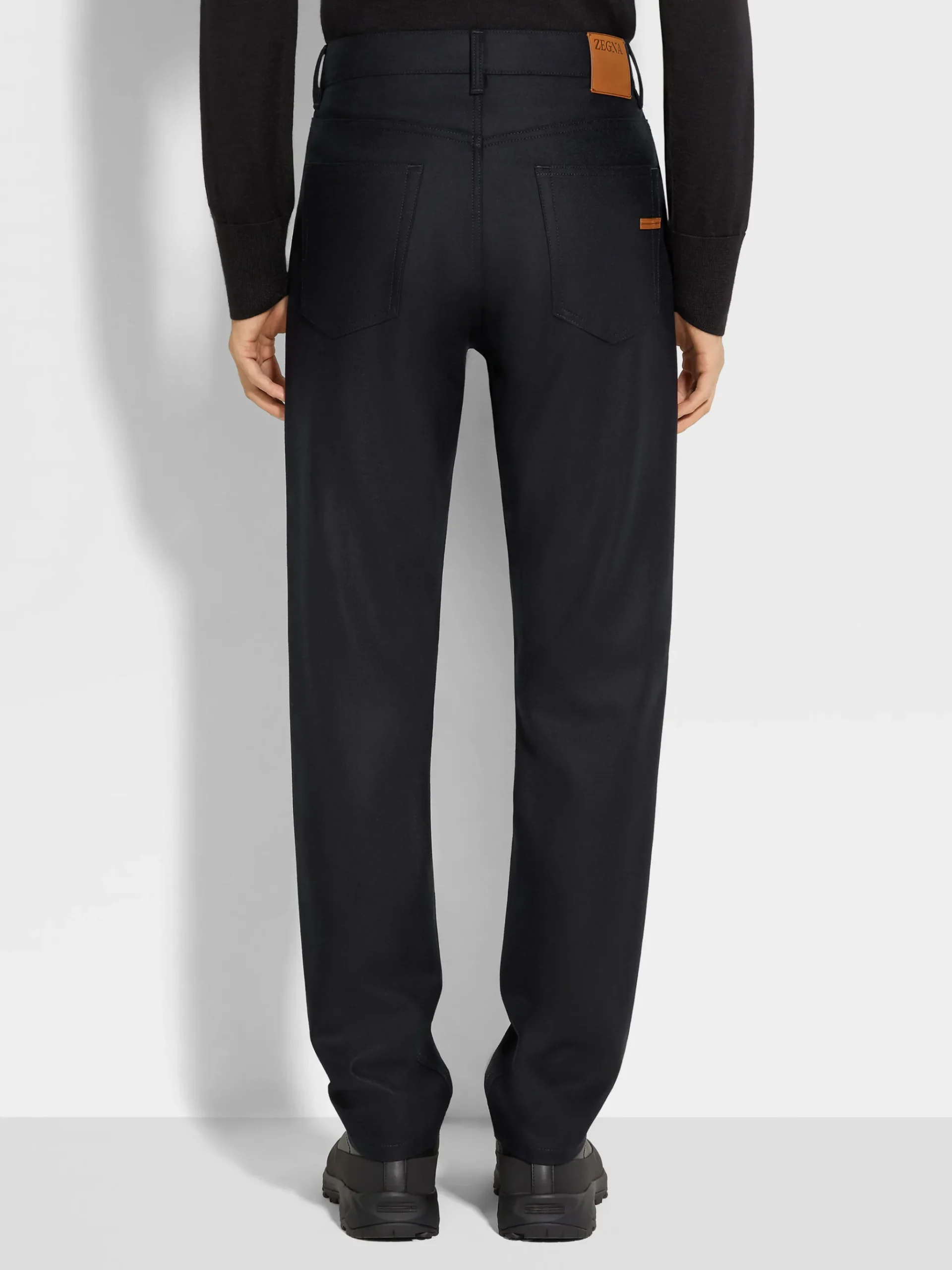 Black Wool and Cashmere Roccia Pants