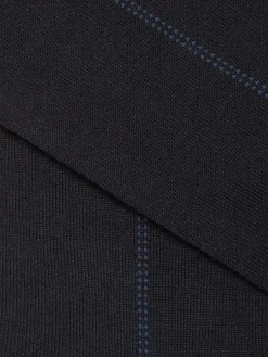 Blue Cotton Blend Socks