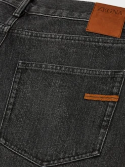 Blue Stone-washed Cotton Roccia Jeans
