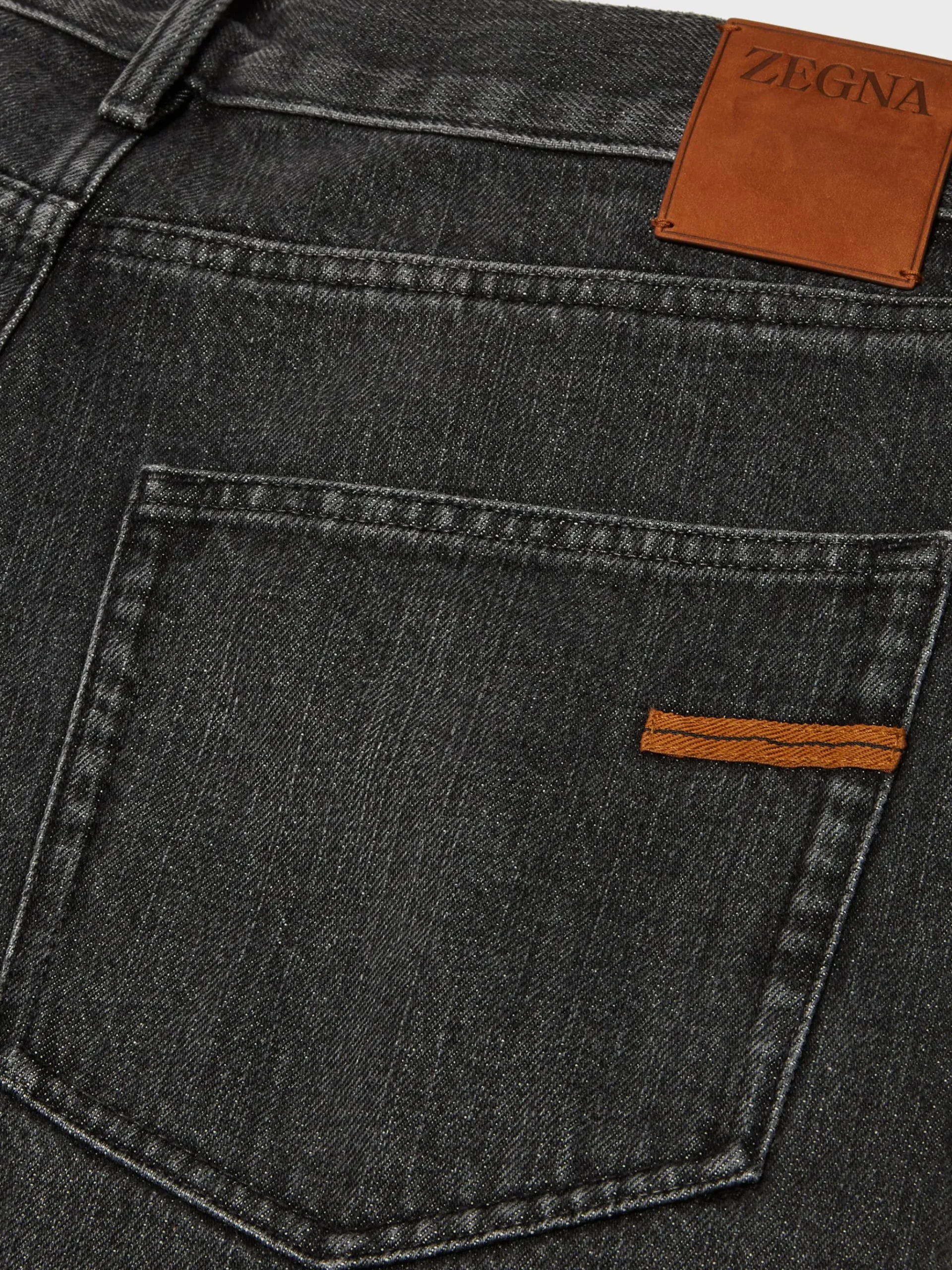 Blue Stone-washed Cotton Roccia Jeans