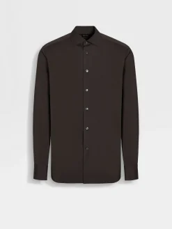 Brown Centoventimila Cotton Shirt