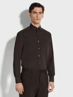 Brown Centoventimila Cotton Shirt