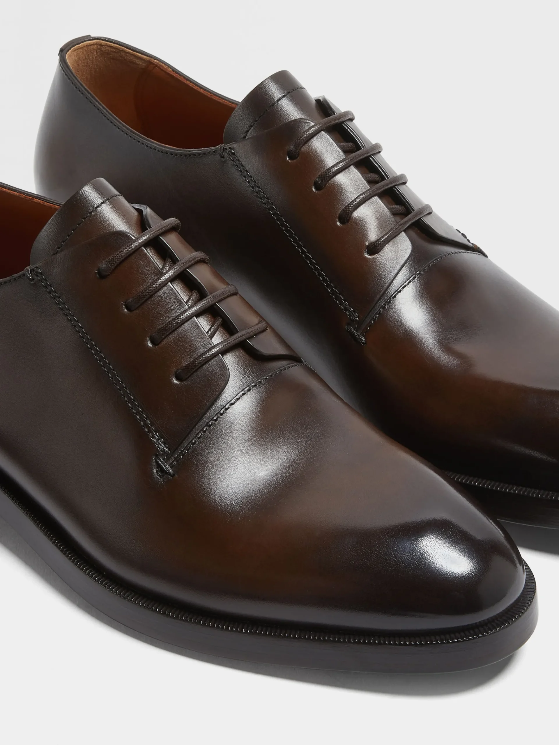 Brown Leather Torino Derby Shoes