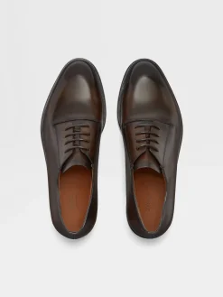 Brown Leather Torino Derby Shoes
