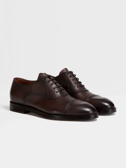Brown Leather Torino Oxford Shoes