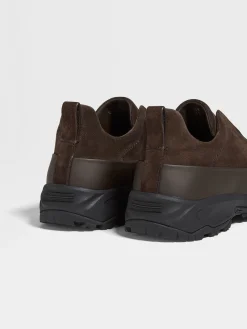 Brown Suede and Leather Triple Stitch™ Monte Sneakers