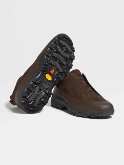 Brown Suede and Leather Triple Stitch™ Monte Sneakers