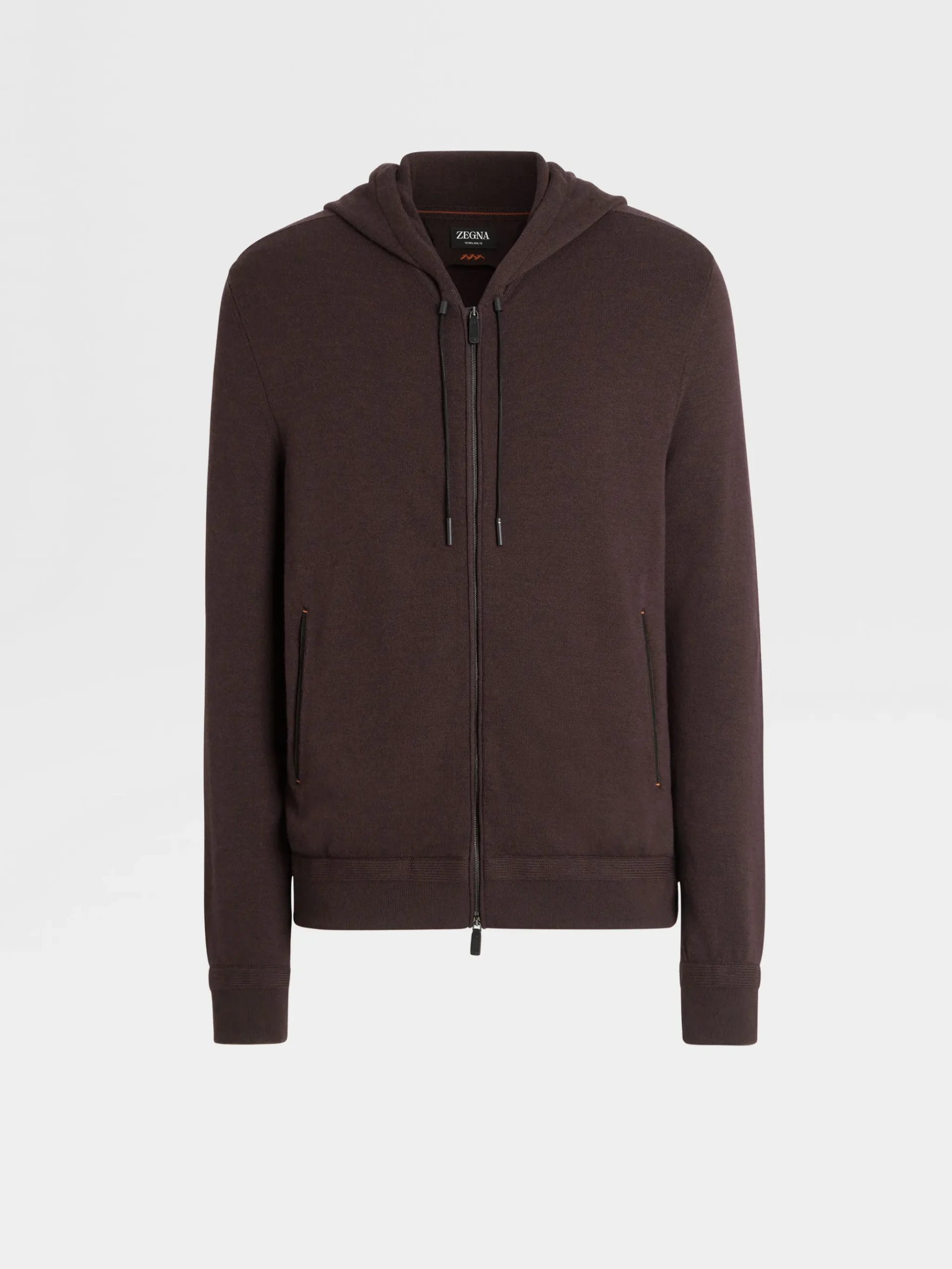 Burgundy 12milmil12 Wool Full Zip Hoodie