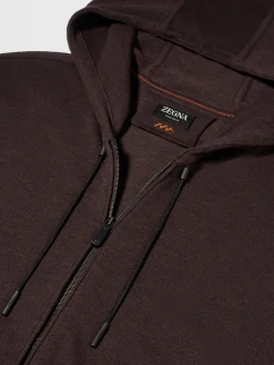 Burgundy 12milmil12 Wool Full Zip Hoodie