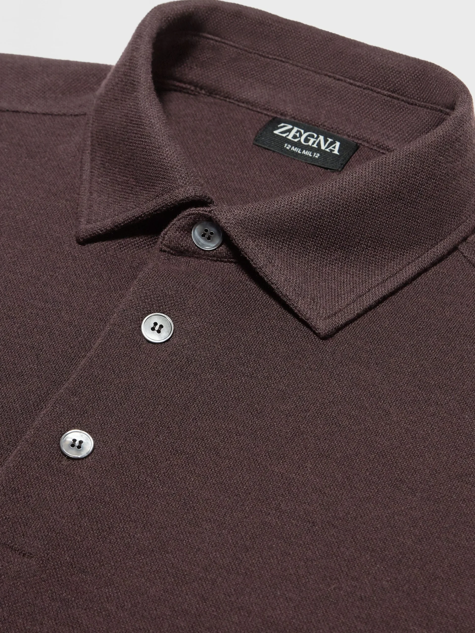 Burgundy Mélange 12milmil12 Wool Polo Shirt