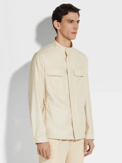 Cashmere Silk and Linen Blouson