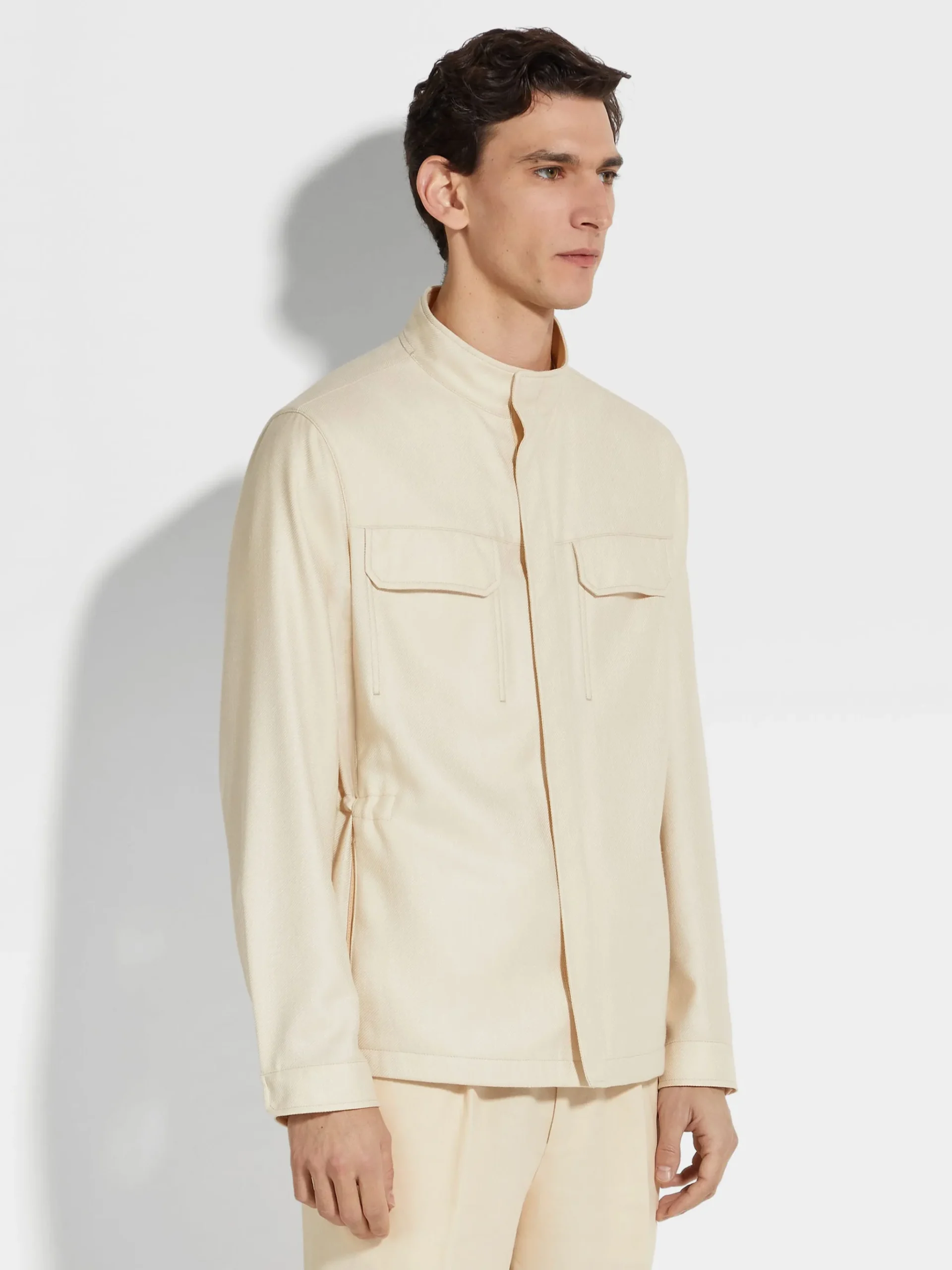 Cashmere Silk and Linen Blouson