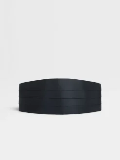 Dark Blue Silk Cummerbund