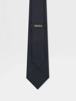 Dark Blue Silk Tie