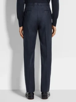 Dark Blue Wool Pants