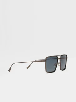 Dark Bronze Aniline Metal Sunglasses