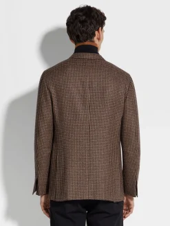 Dark Brown and Light Brown Cashmere and Silk Jacket