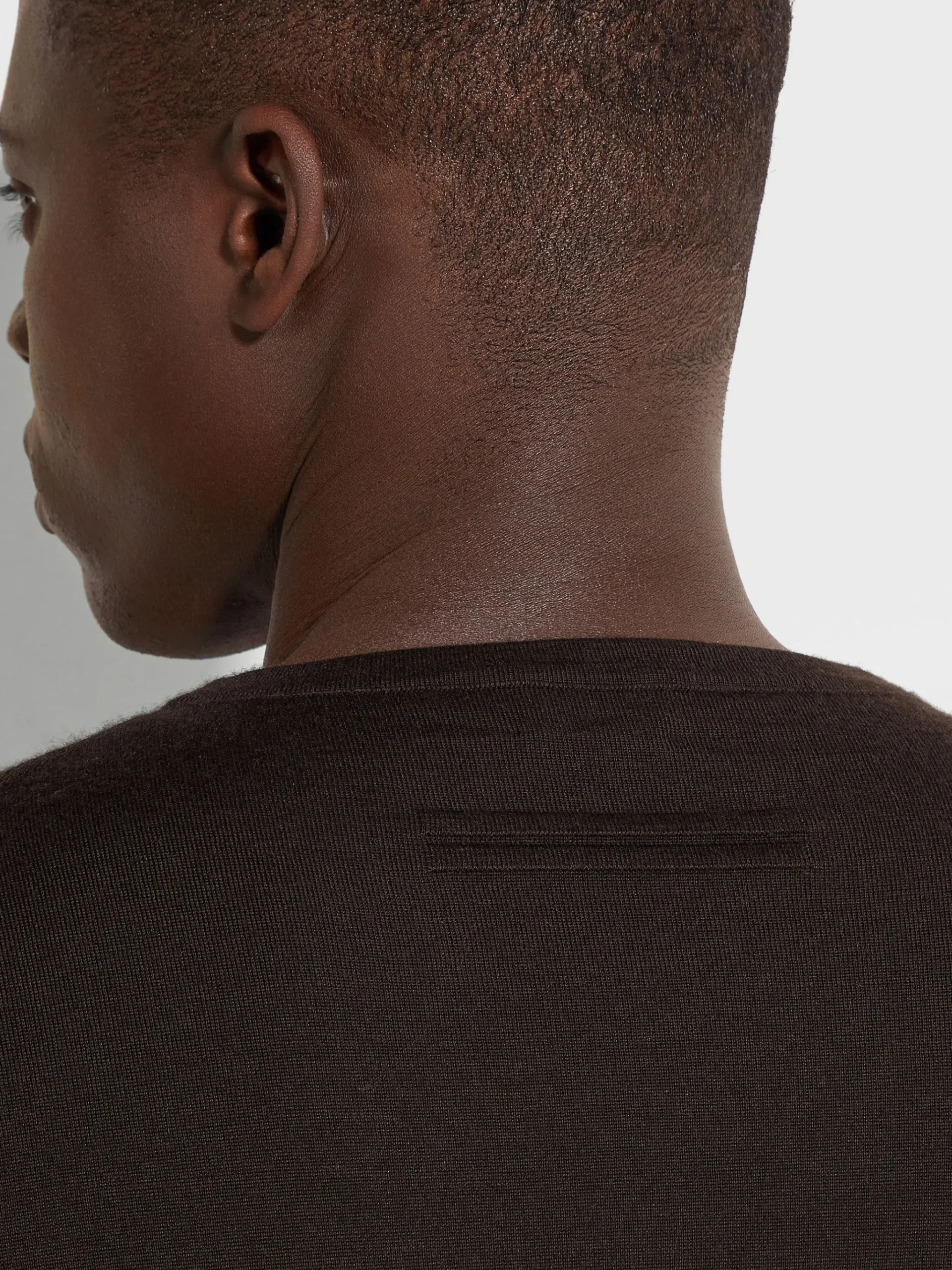 Dark Brown Cashseta Crewneck