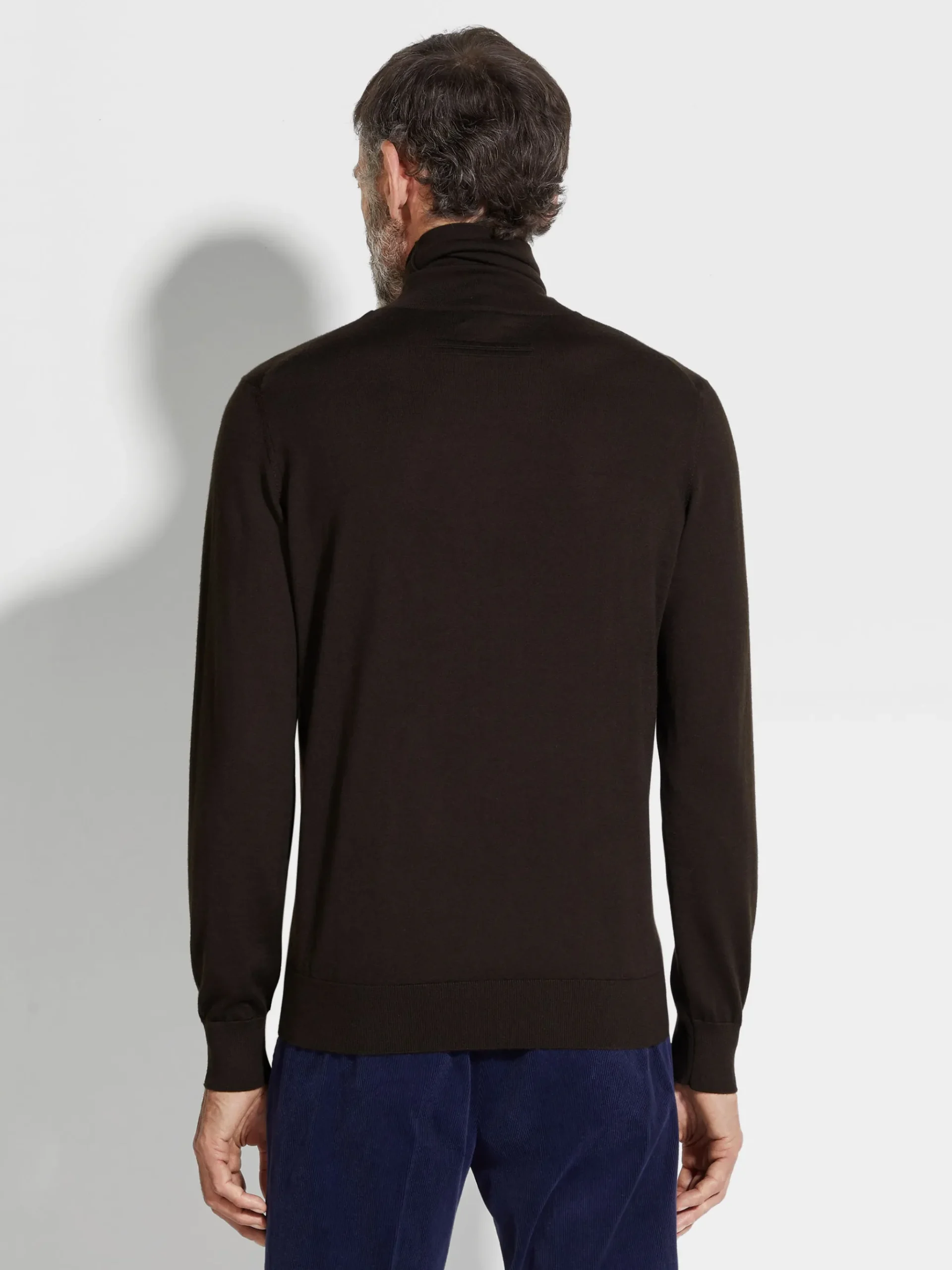 Dark Brown Cashseta Turtleneck