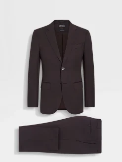 Dark Brown Centoventimila Wool Suit