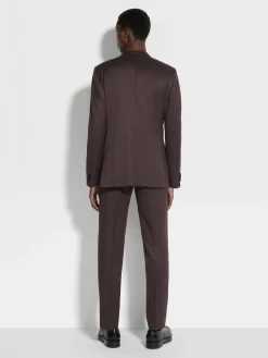 Dark Brown Centoventimila Wool Suit