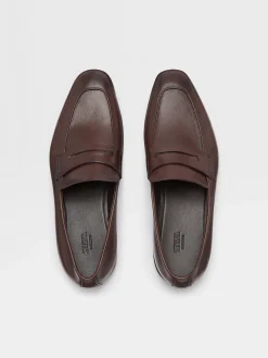 Dark Brown Leather L'Asola Loafers