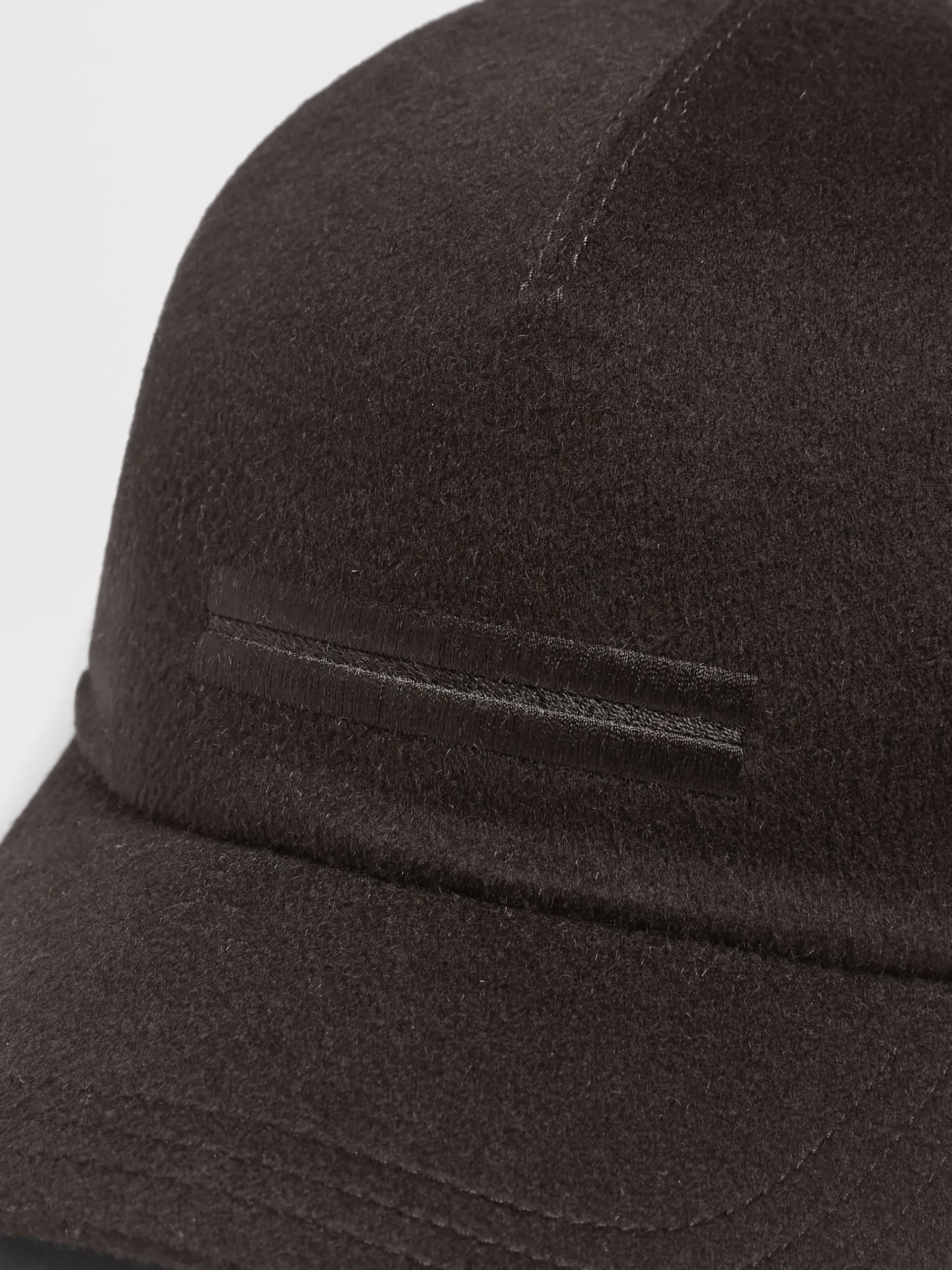 Dark Brown Oasi Cashmere Baseball Cap