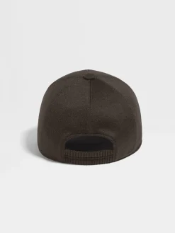 Dark Brown Oasi Cashmere Baseball Cap