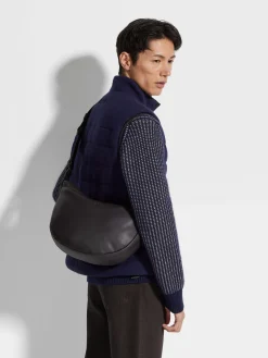 Dark Brown SECONDSKIN Hobo Panorama Micro Bag