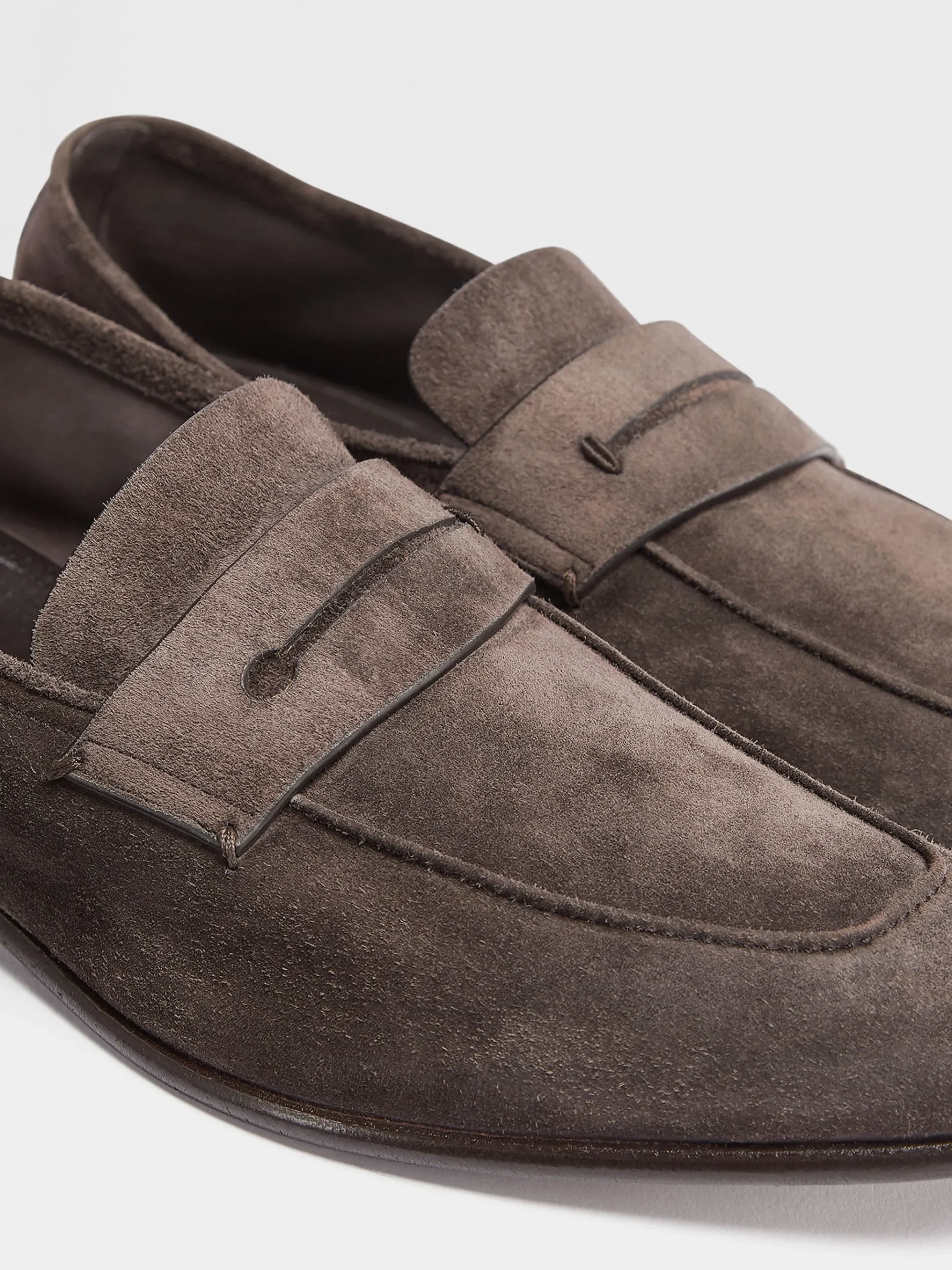 Dark Brown Suede L'Asola Loafers