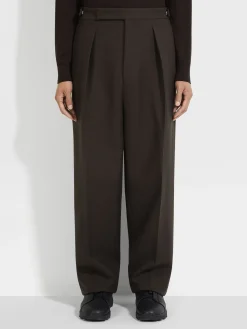 Dark Brown Wool Pants