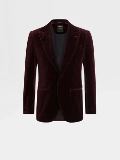 Dark Burgundy Cotton Evening Jacket