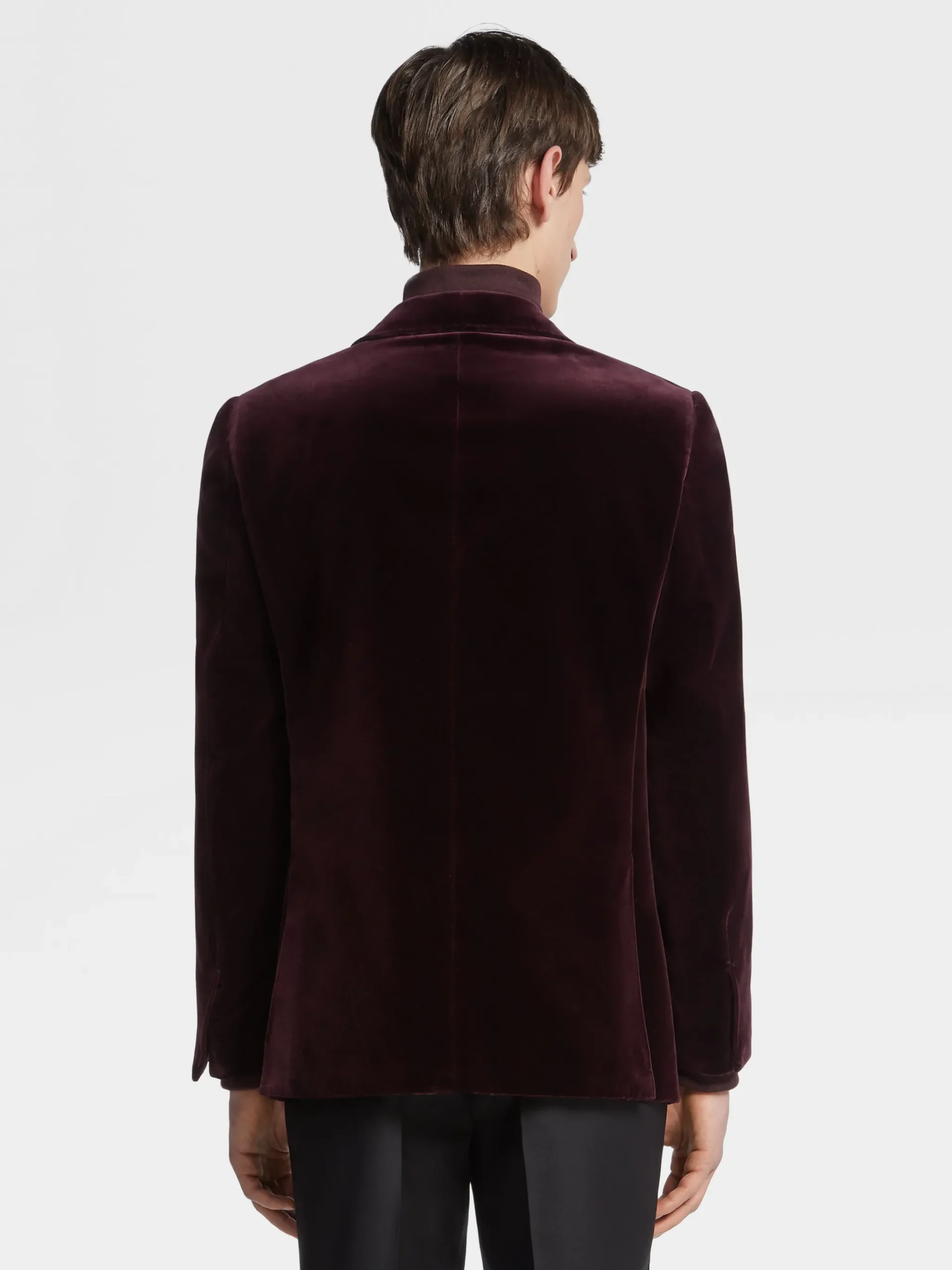 Dark Burgundy Cotton Evening Jacket