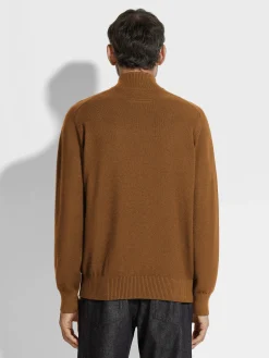 Dark Foliage Cashseta Full Zip Cardigan