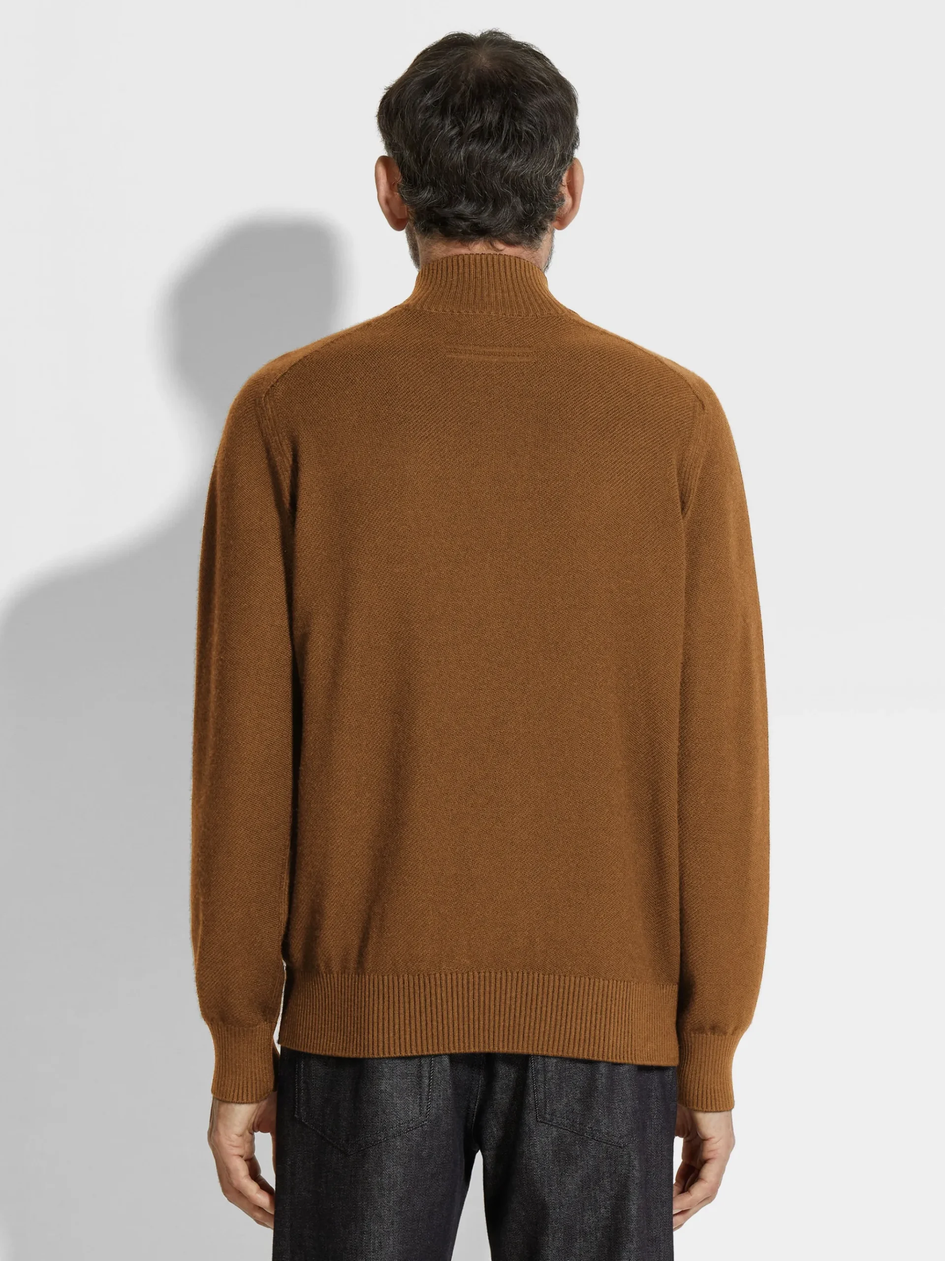 Dark Foliage Cashseta Full Zip Cardigan