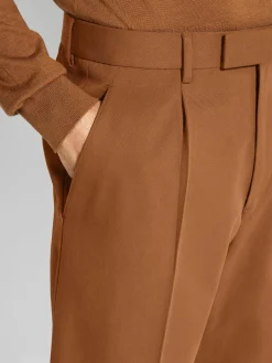 Dark Foliage Cotton and Wool Pants