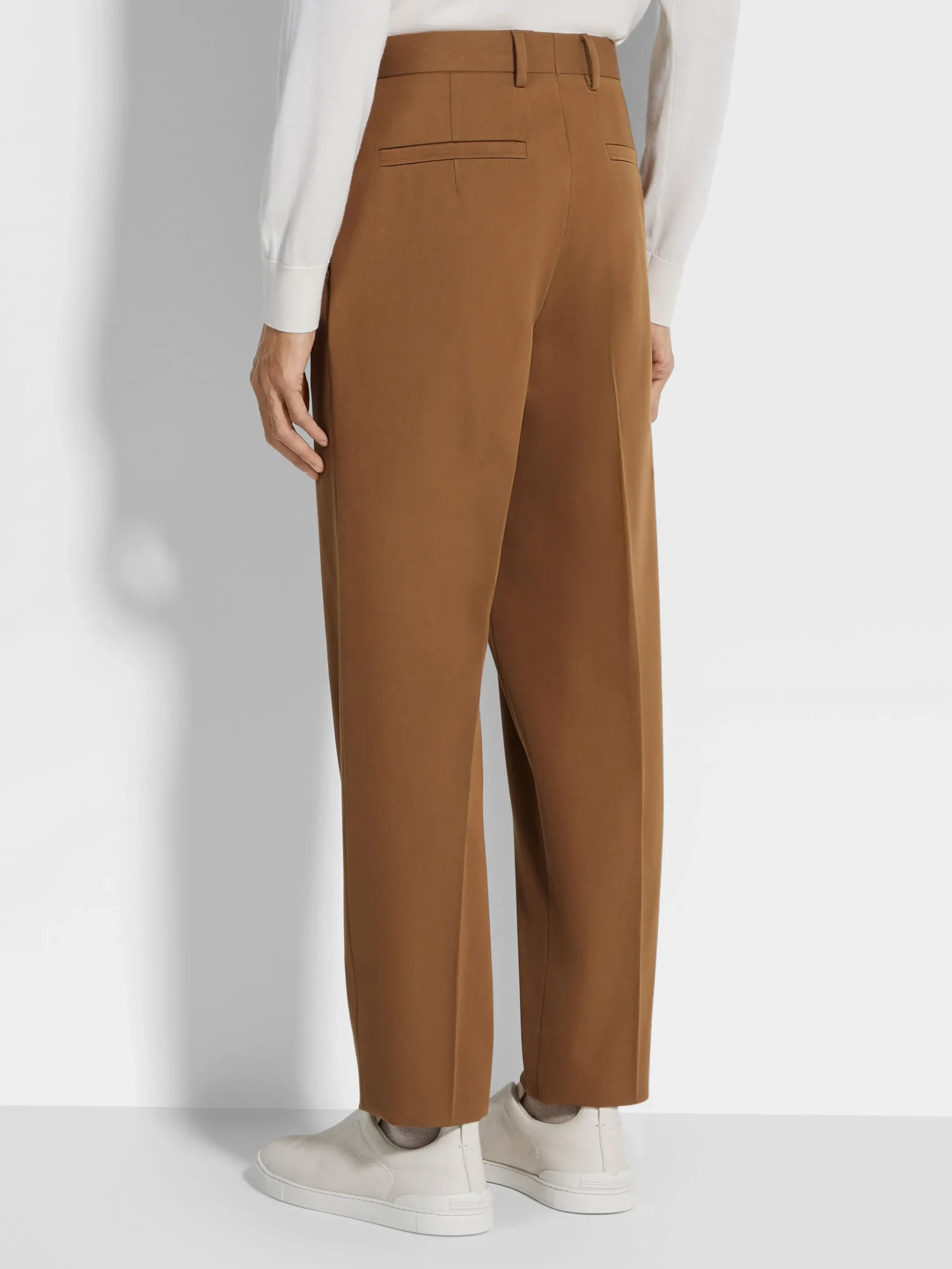 Dark Foliage Cotton and Wool Pants