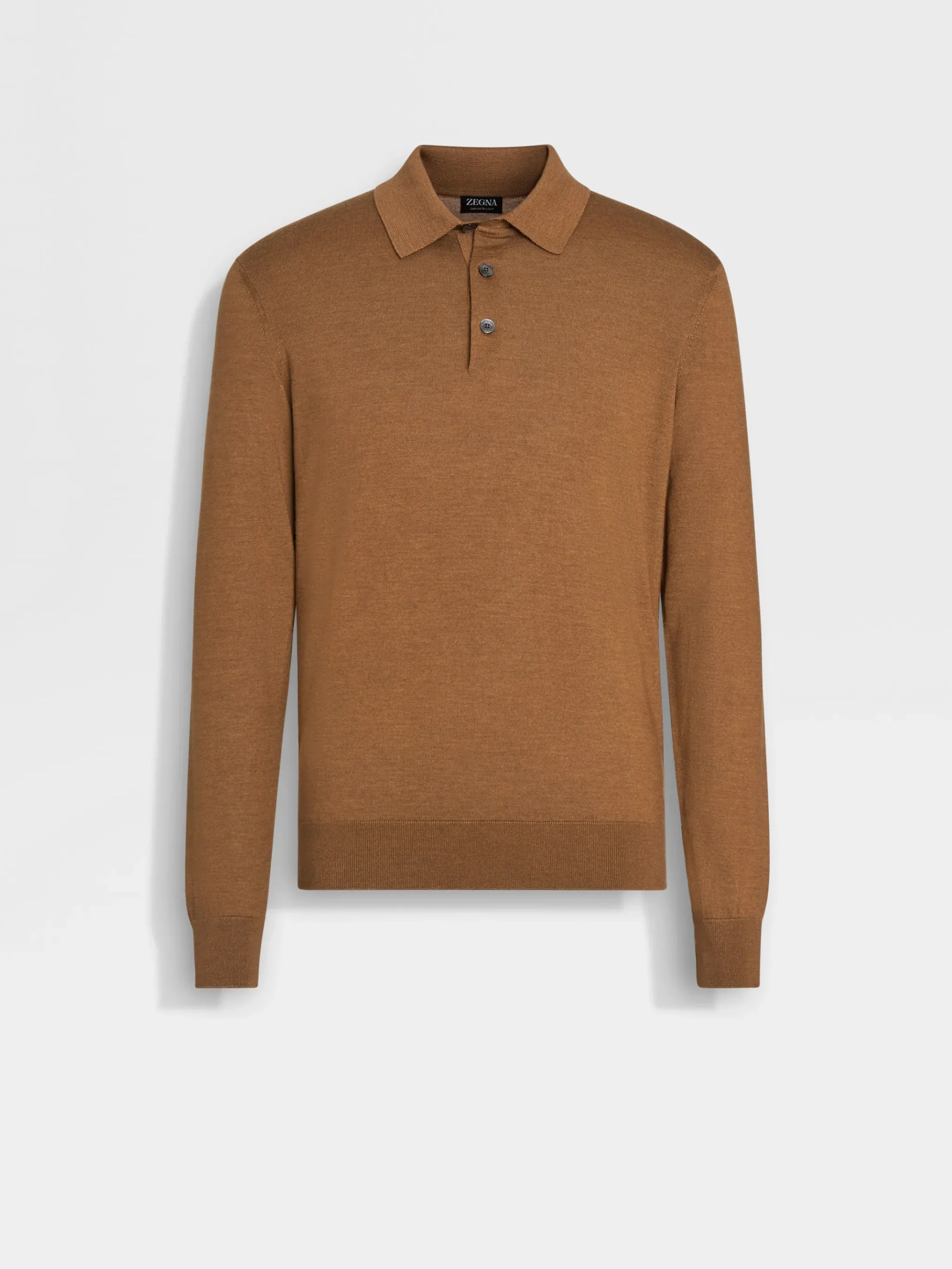 Dark Foliage Mélange Cashseta Polo Shirt