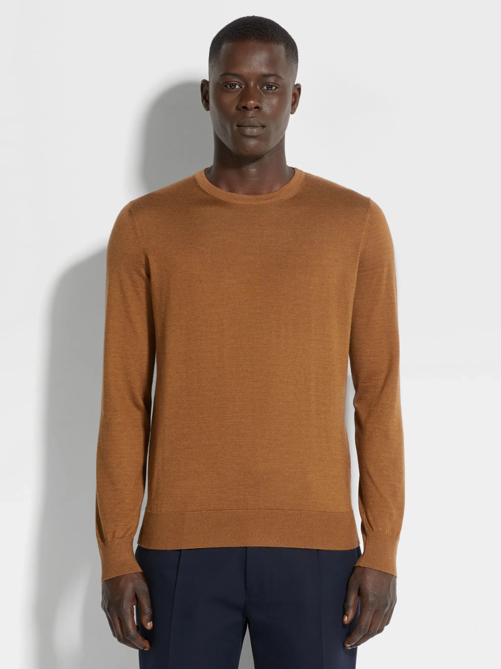 Dark Foliage Mélange Cashseta Crewneck