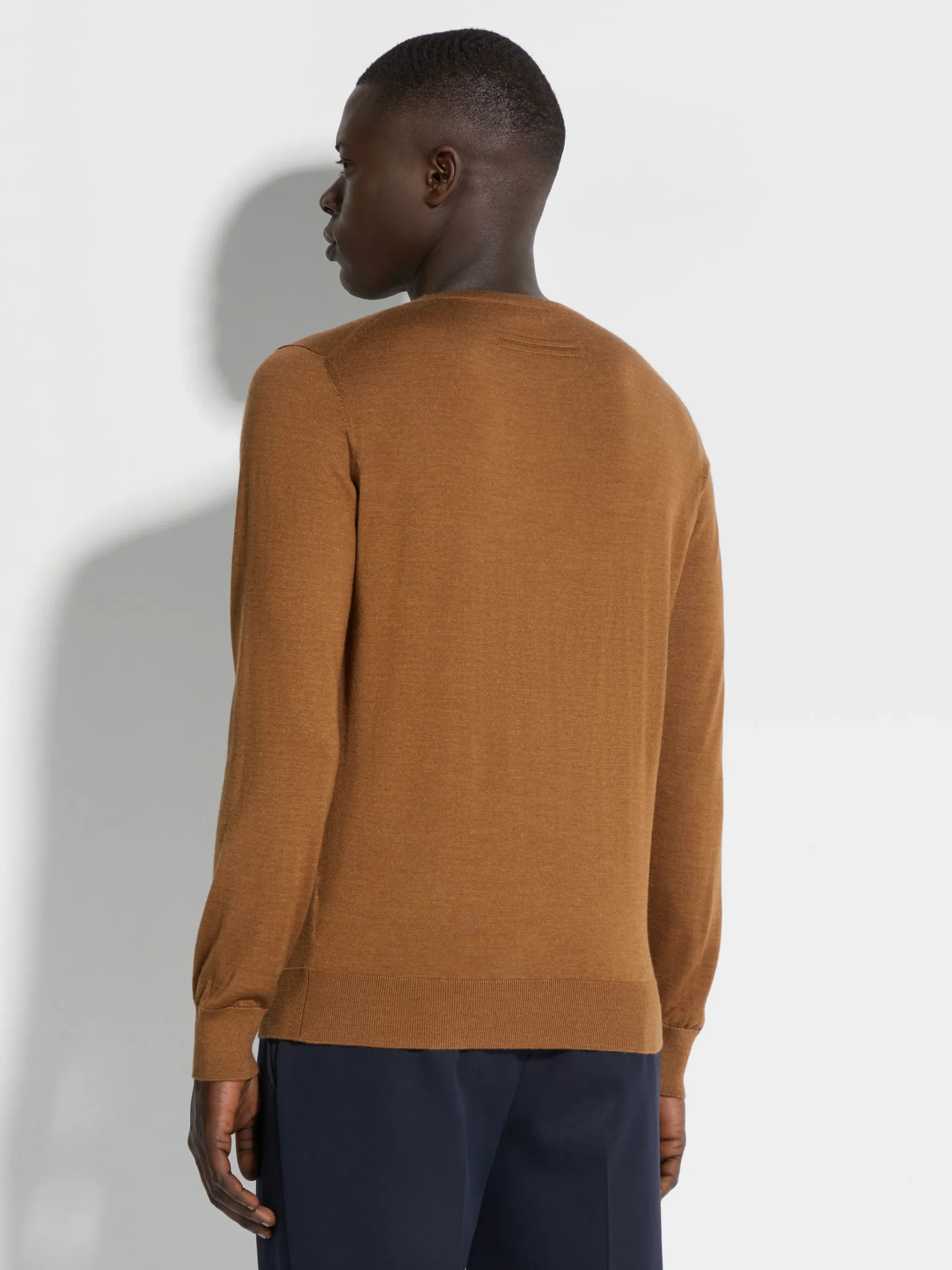 Dark Foliage Mélange Cashseta Crewneck